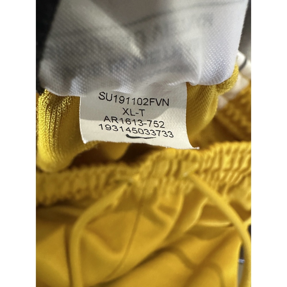 *Flawed* Nike EYBL Basketball Issued Sweatpants XLT (Read) NBA Training Yellow - Picture 12 of 16